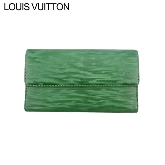 LOUIS VUITTON Long Wallet Epi Borneo Epi Leather Authentic Used - Picture 1 of 10